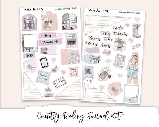 COUNTRY READING Mini Journal Sticker Kit