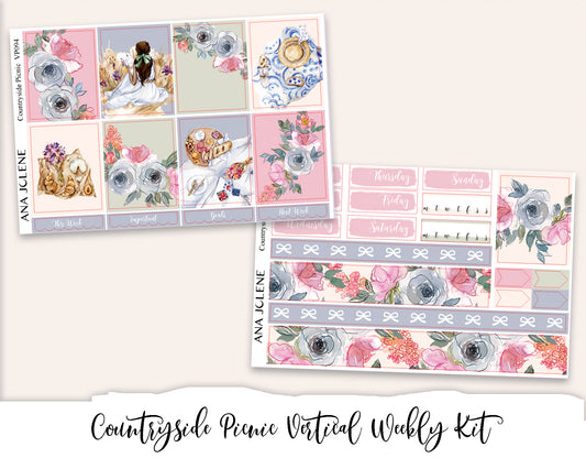 COUNTRYSIDE PICNIC Planner Sticker Kit (Vertical Weekly)