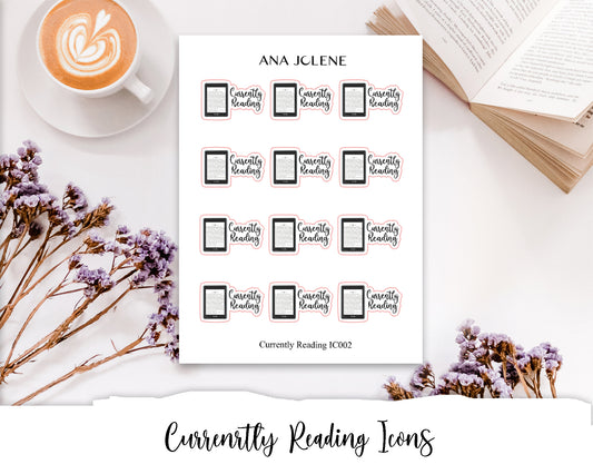 Currently Reading Icon Stickers