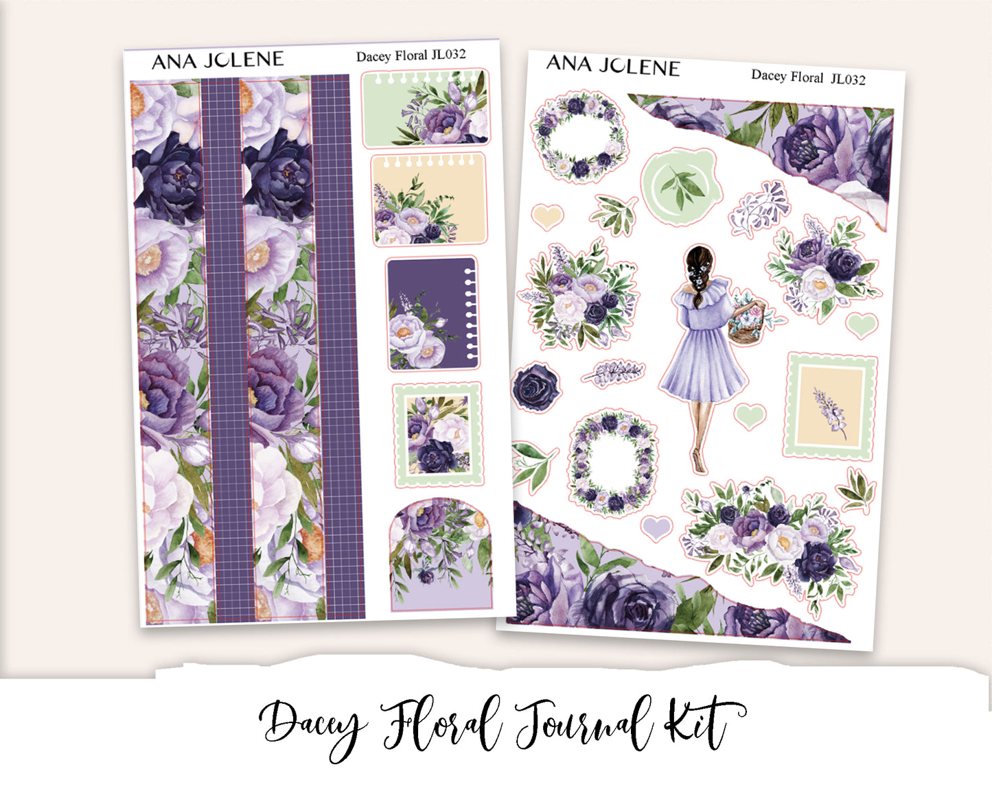 DACEY FLORAL Bullet Journaling Sticker Kit