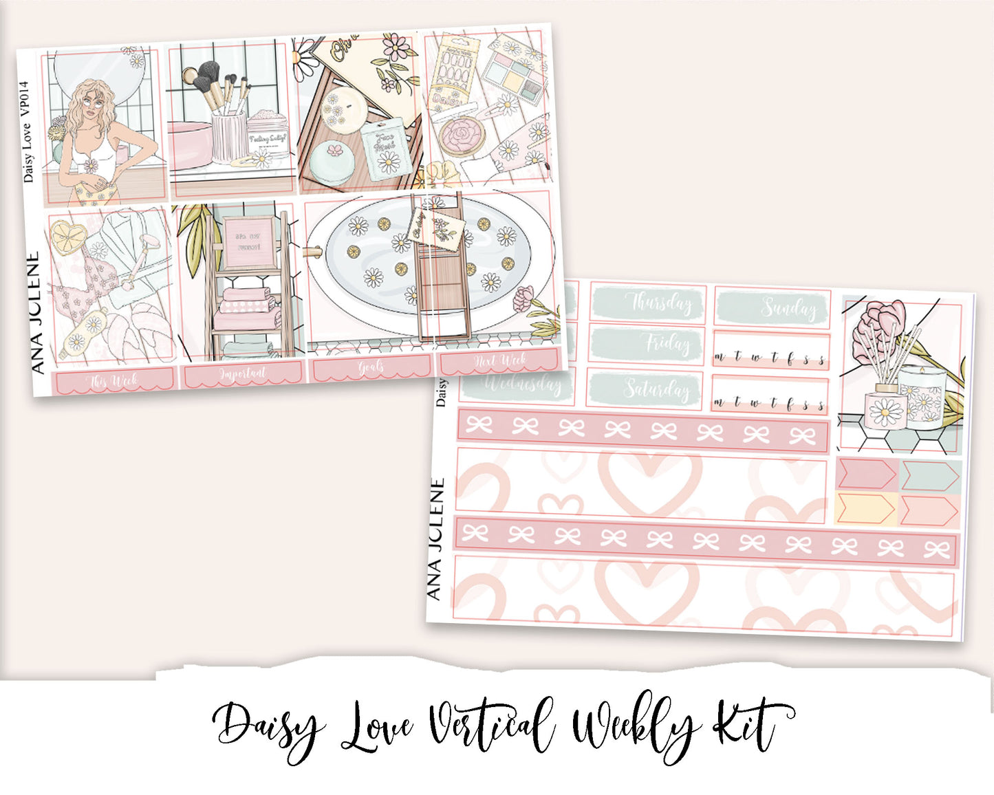DAISY LOVE Planner Sticker Kit (Vertical Weekly)