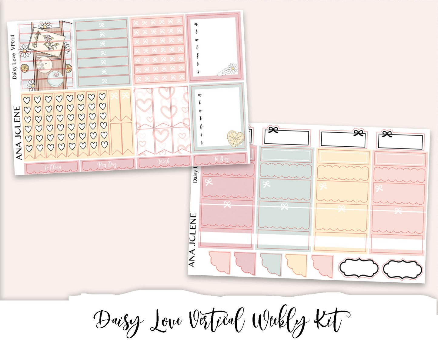 DAISY LOVE Planner Sticker Kit (Vertical Weekly)