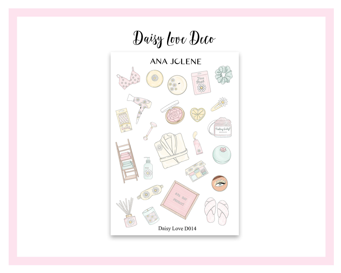 DAISY LOVE EC A5 Compact Vertical Planner Sticker Kit (Erin Condren Life Planner)