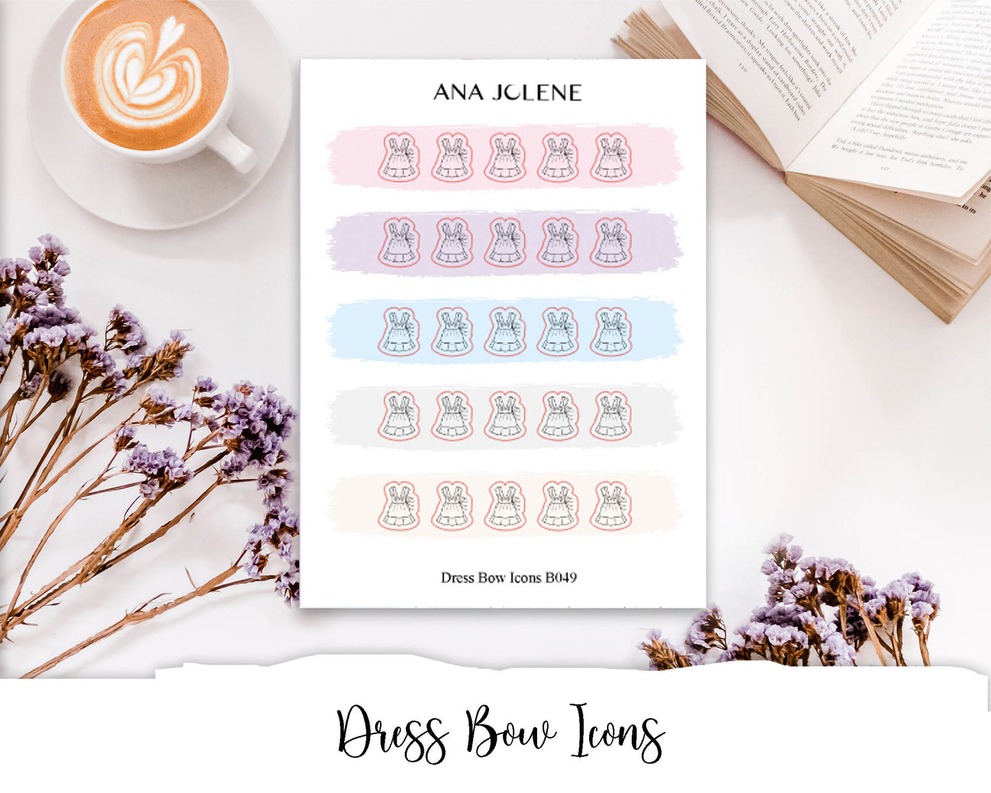 Dress Bow Icon Stickers