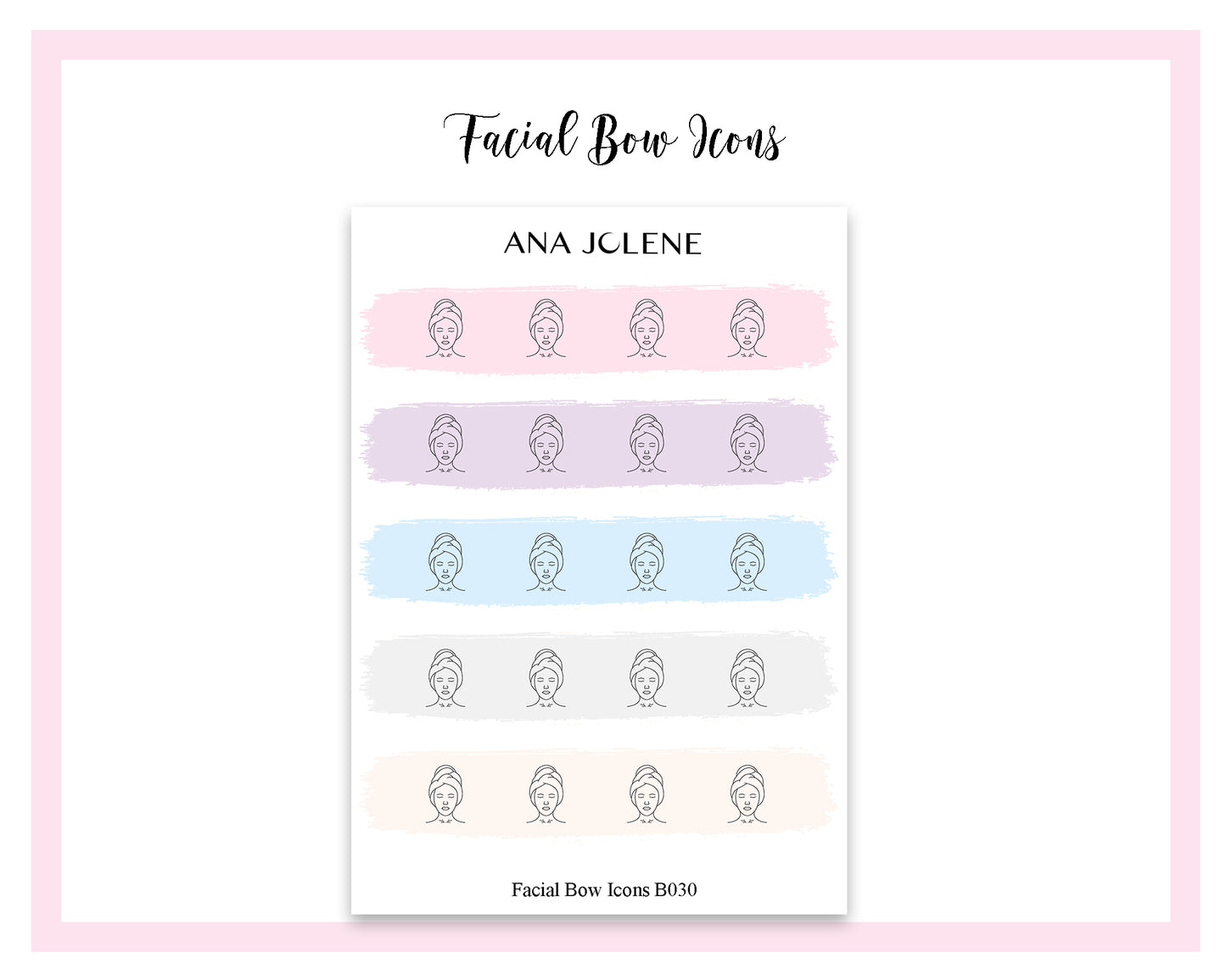 Facial Bow Icon Stickers