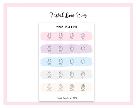 Facial Bow Icon Stickers