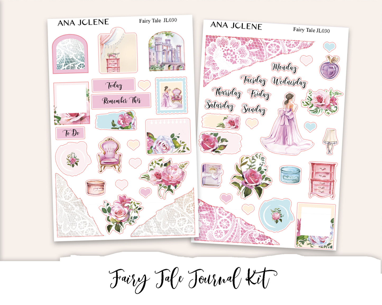 FAIRY TALE Mini Journal Sticker Kit