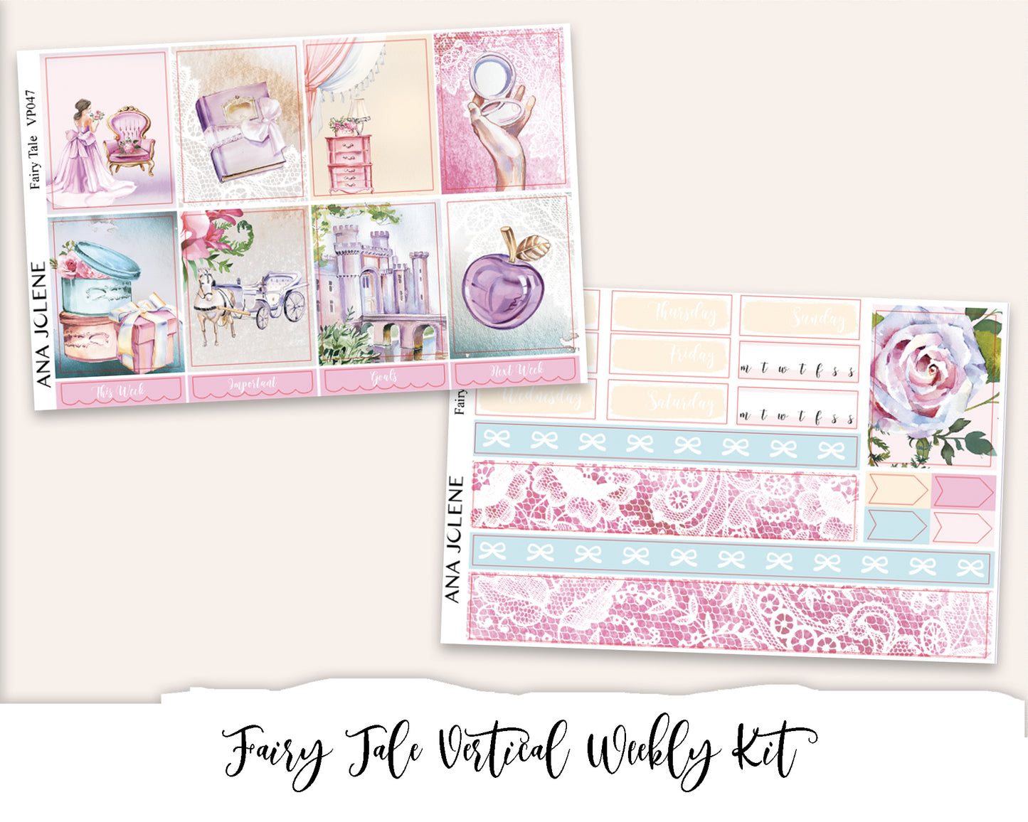 FAIRY TALE Planner Sticker Kit (Vertical Weekly)
