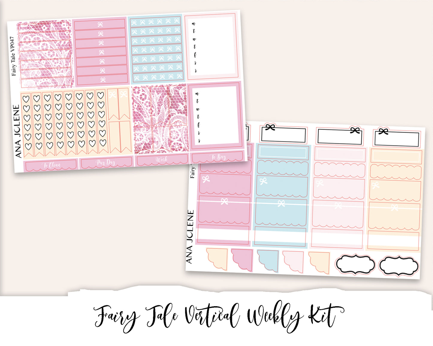 FAIRY TALE Planner Sticker Kit (Vertical Weekly)