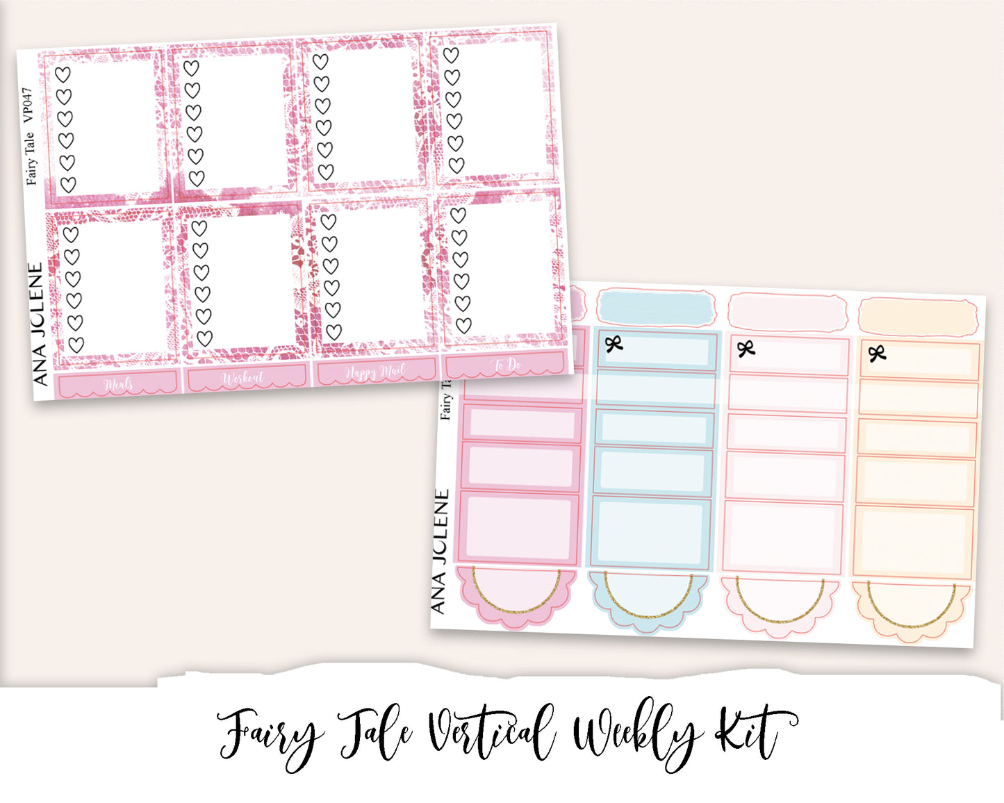 FAIRY TALE Planner Sticker Kit (Vertical Weekly)
