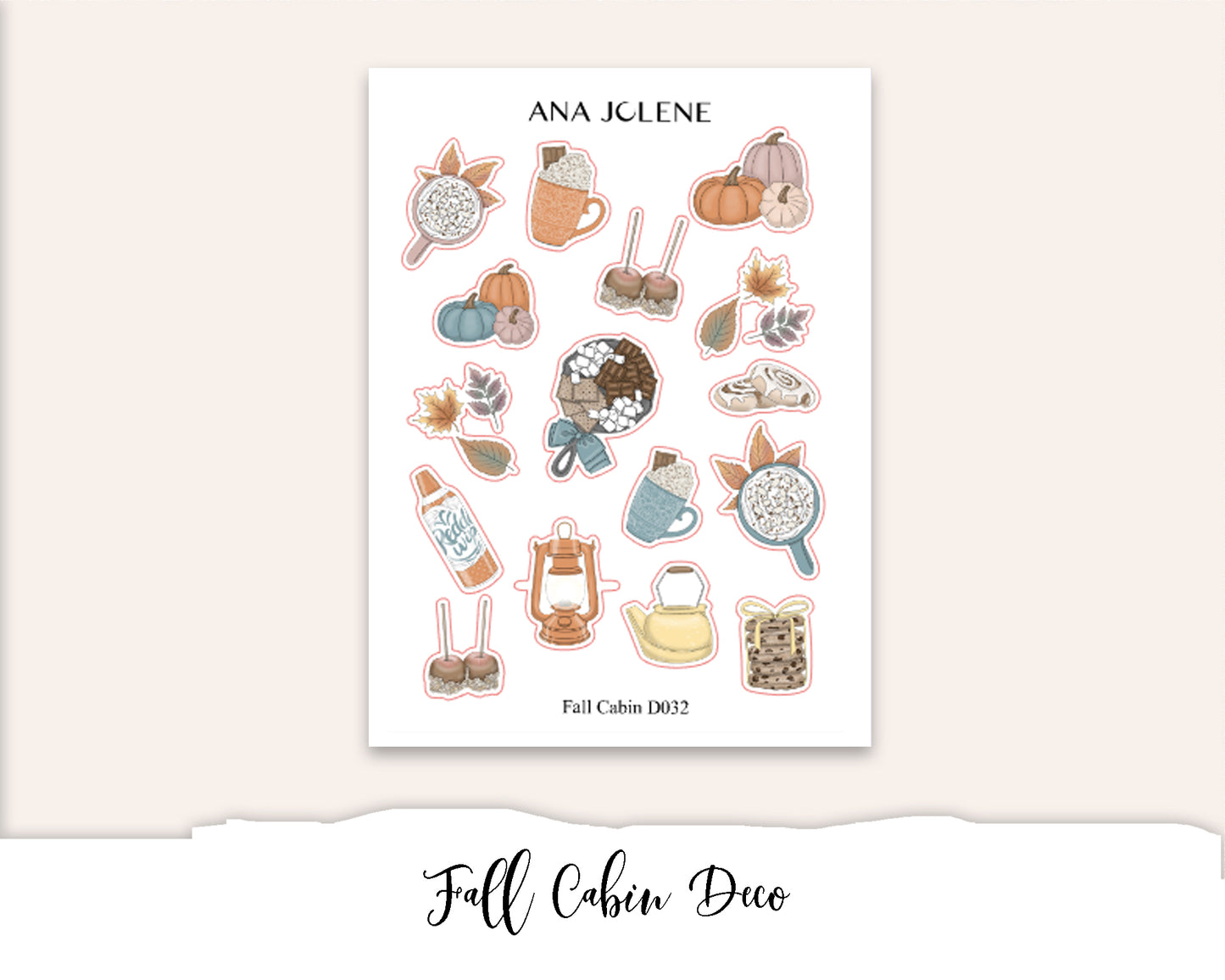 FALL CABIN Mini Journal Sticker Kit