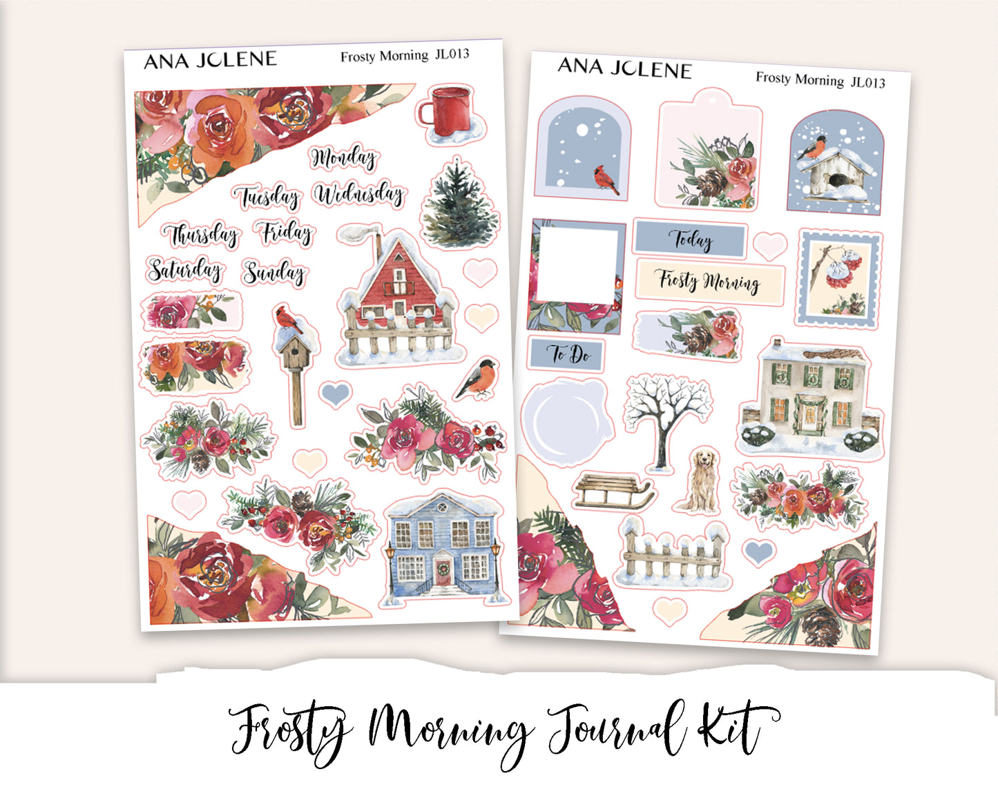 FROSTY MORNING Mini Journal Sticker Kit