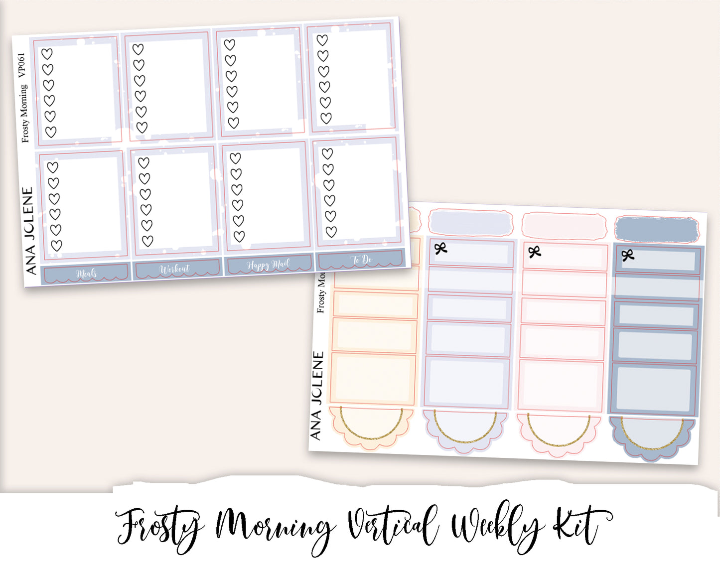 FROSTY MORNING Planner Sticker Kit (Vertical Weekly)