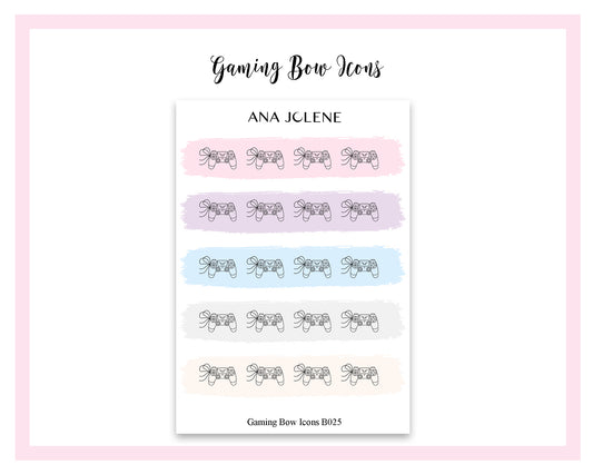 Gaming Bow Icon Stickers