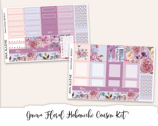 GENEVA FLORAL Hobonichi Cousin Weekly Planner Sticker Kit