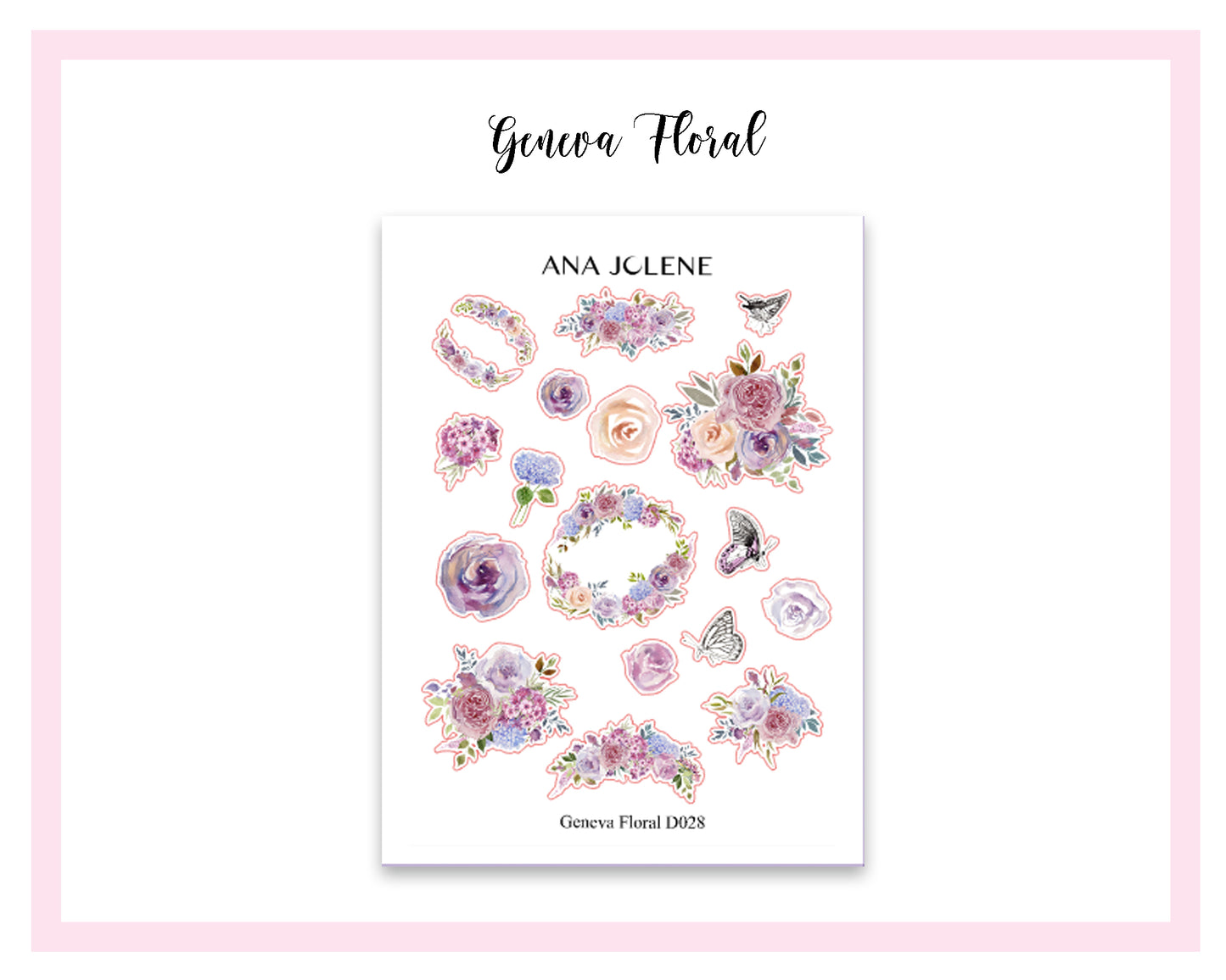 GENEVA FLORAL EC A5 Daily Duo Planner Sticker Kit (Erin Condren)
