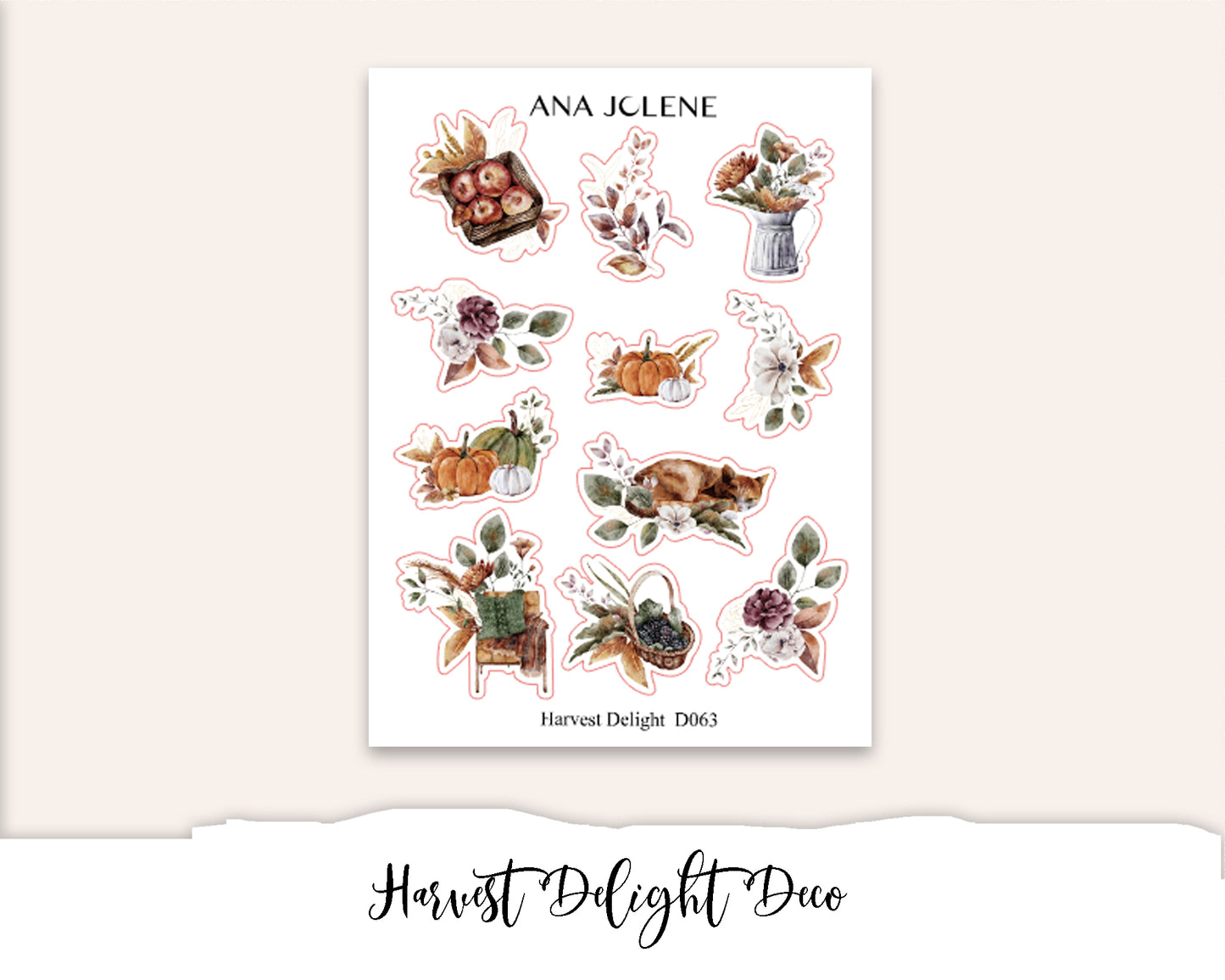 HARVEST DELIGHT Planner Sticker Kit (Vertical Weekly)