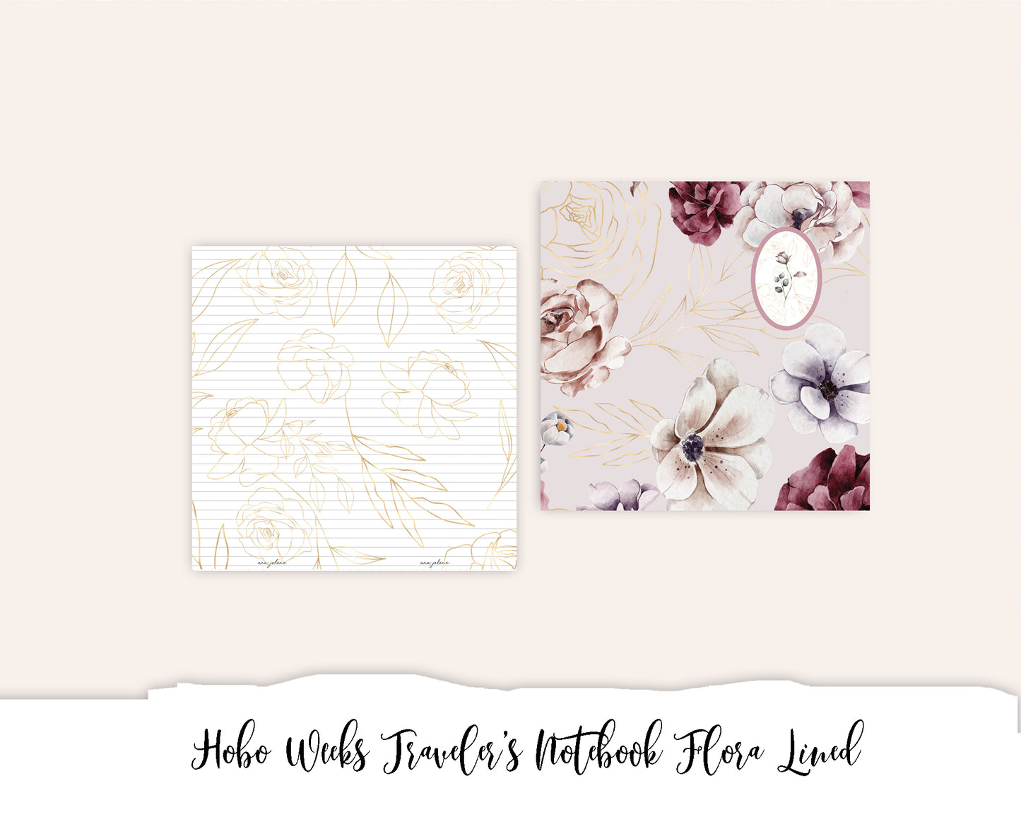 Hobonichi Weeks Traveler's Notebook Printable - Flora Lined