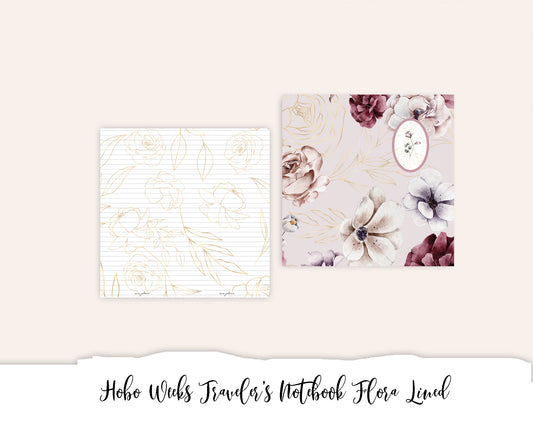 Hobonichi Weeks Traveler's Notebook Printable - Flora Lined