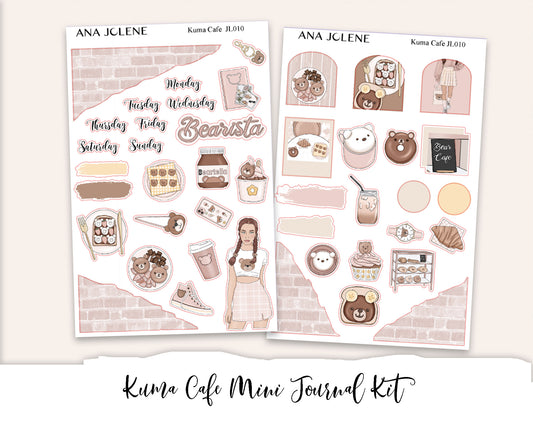 KUMA CAFE Mini Journal Sticker Kit