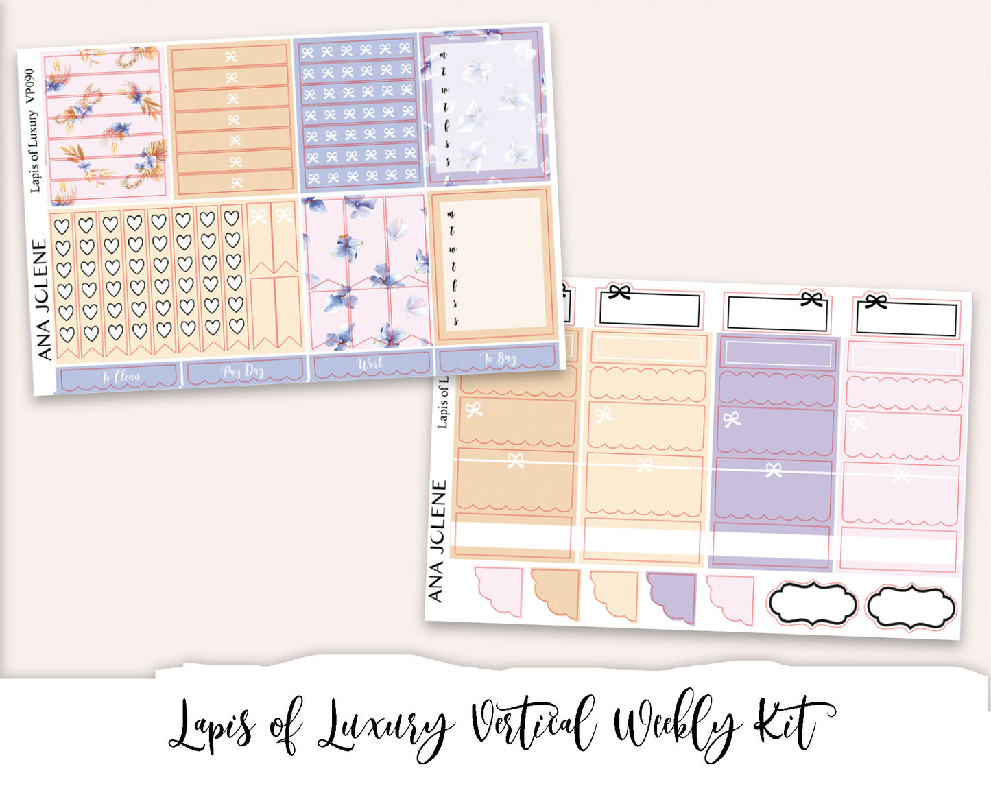 LAPIS OF LUXURY Planner Sticker Kit (Vertical Weekly)