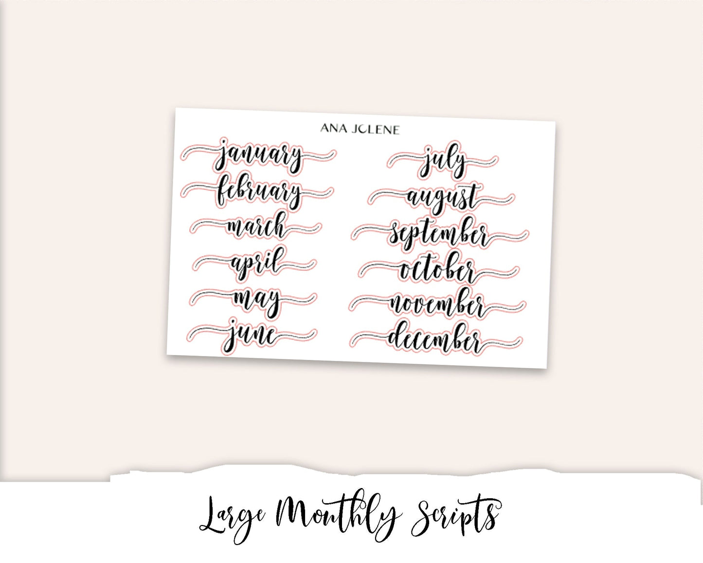 CHERISH EC A5 Monthly Planner Sticker Kit