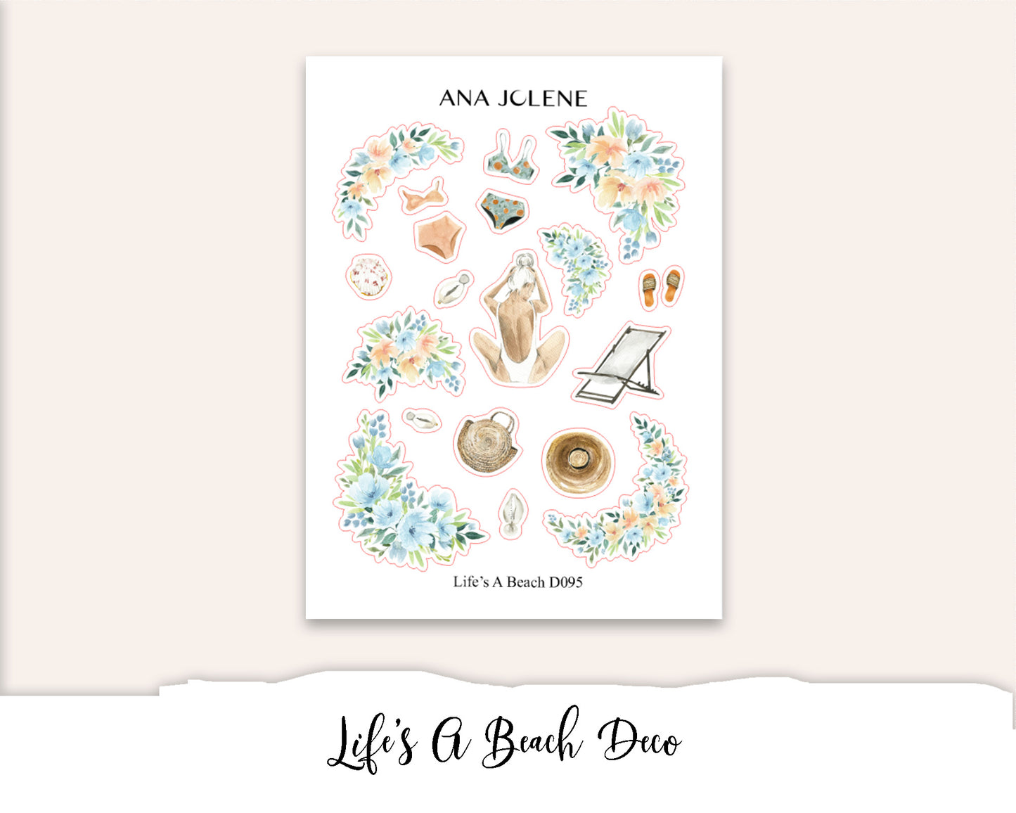 LIFE'S A BEACH Planner Sticker Kit (Vertical Weekly)