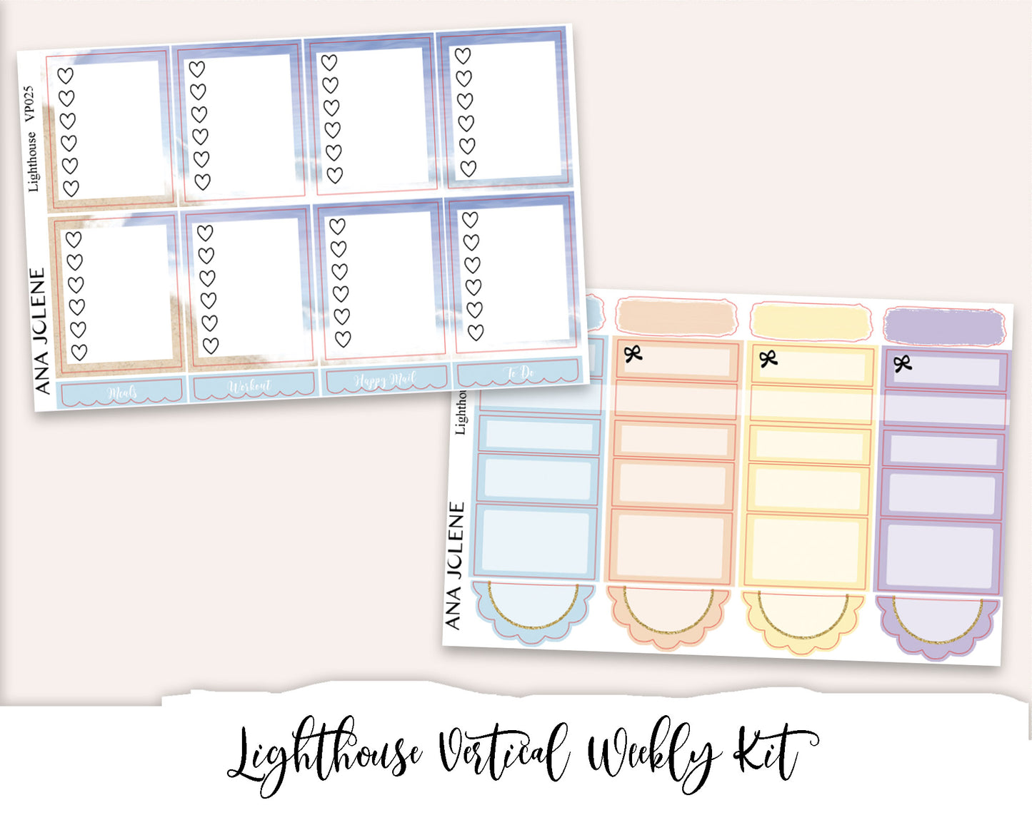 LIGHTHOUSE Planner Sticker Kit (Vertical Weekly)
