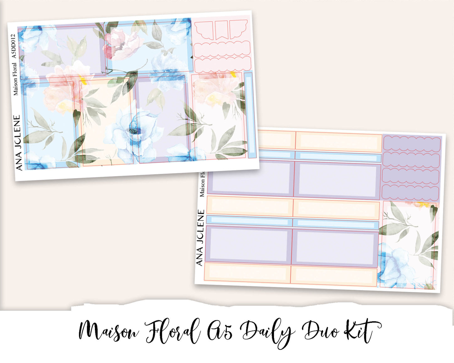 MAISON FLORAL EC A5 Daily Duo Planner Sticker Kit (Erin Condren)