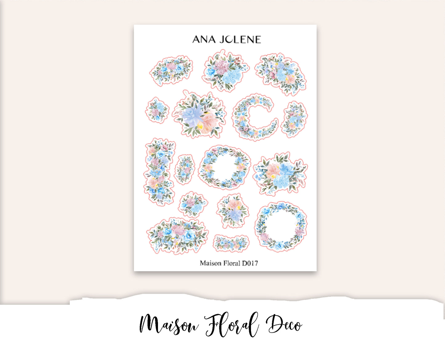 MAISON FLORAL Planner Sticker Kit (Vertical Weekly)