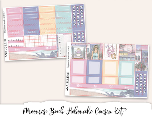 MOONRISE BEACH Hobonichi Cousin Weekly Planner Sticker Kit