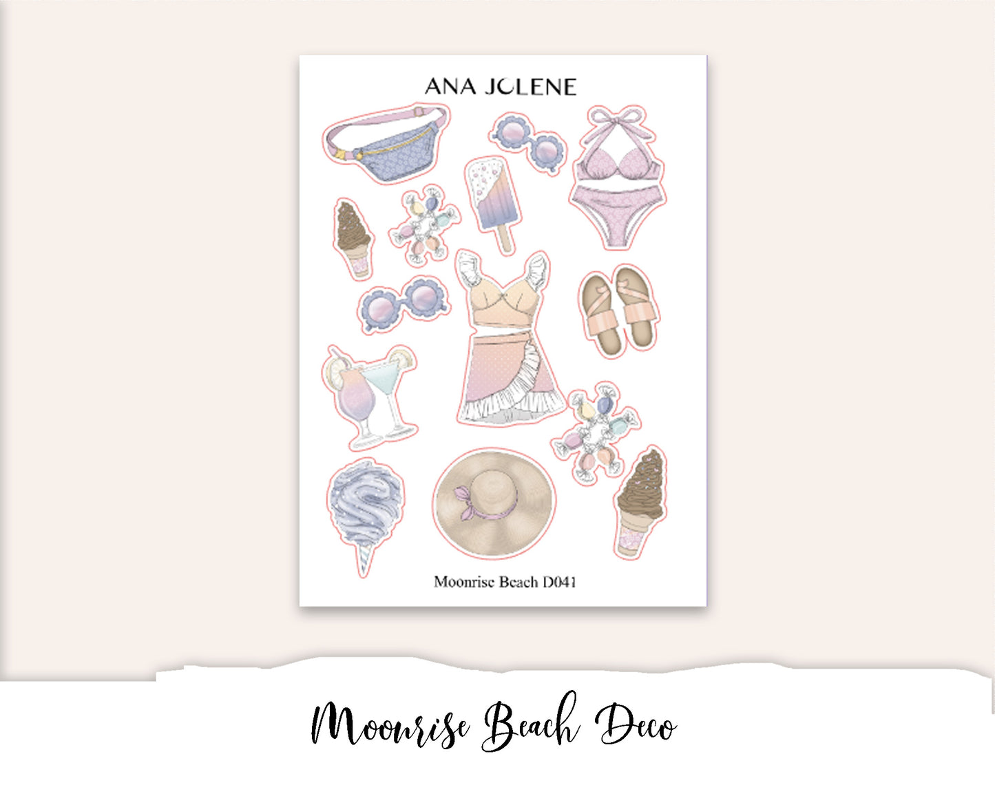 MOONRISE BEACH Mini Journal Sticker Kit