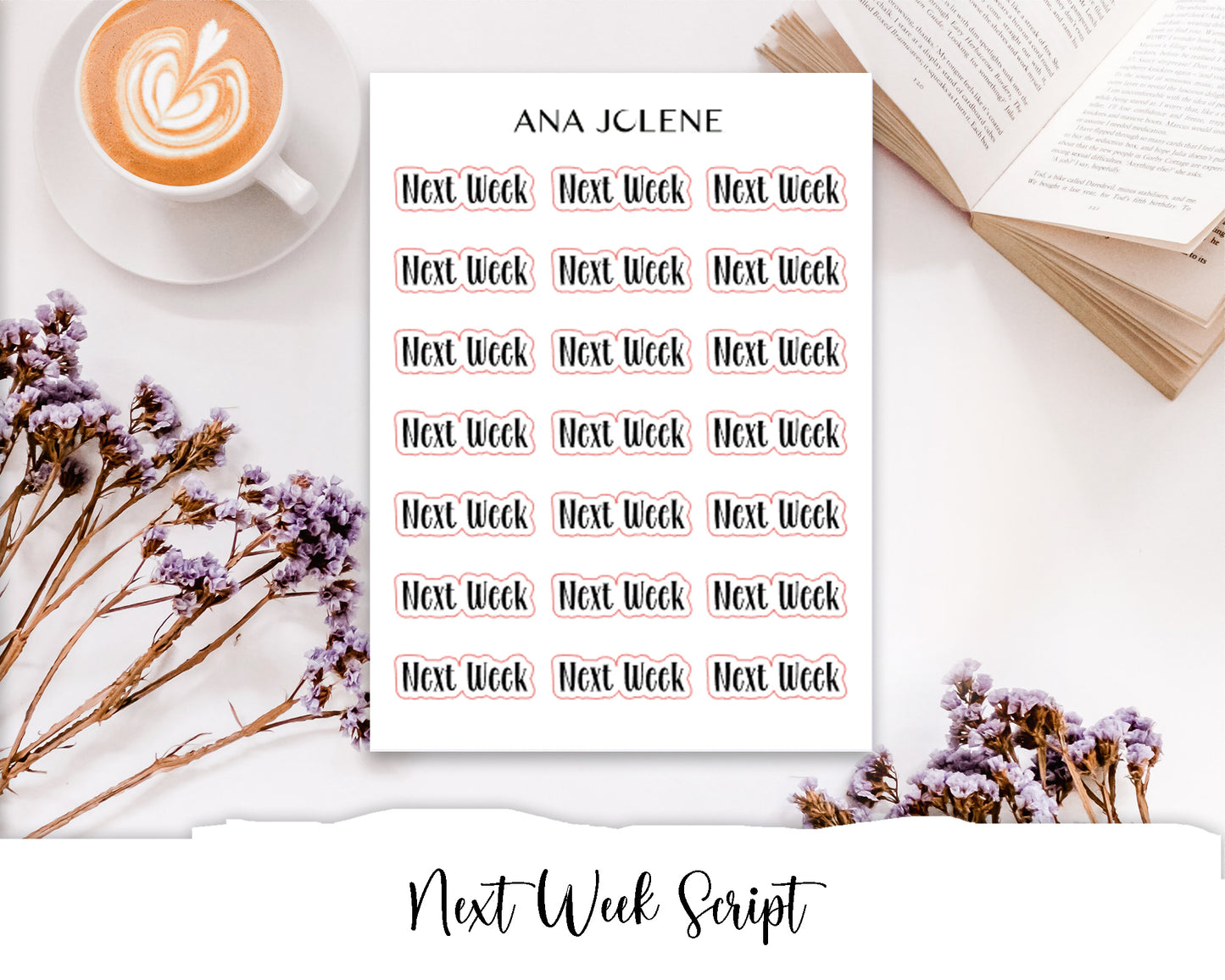 Next Week Script Stickers