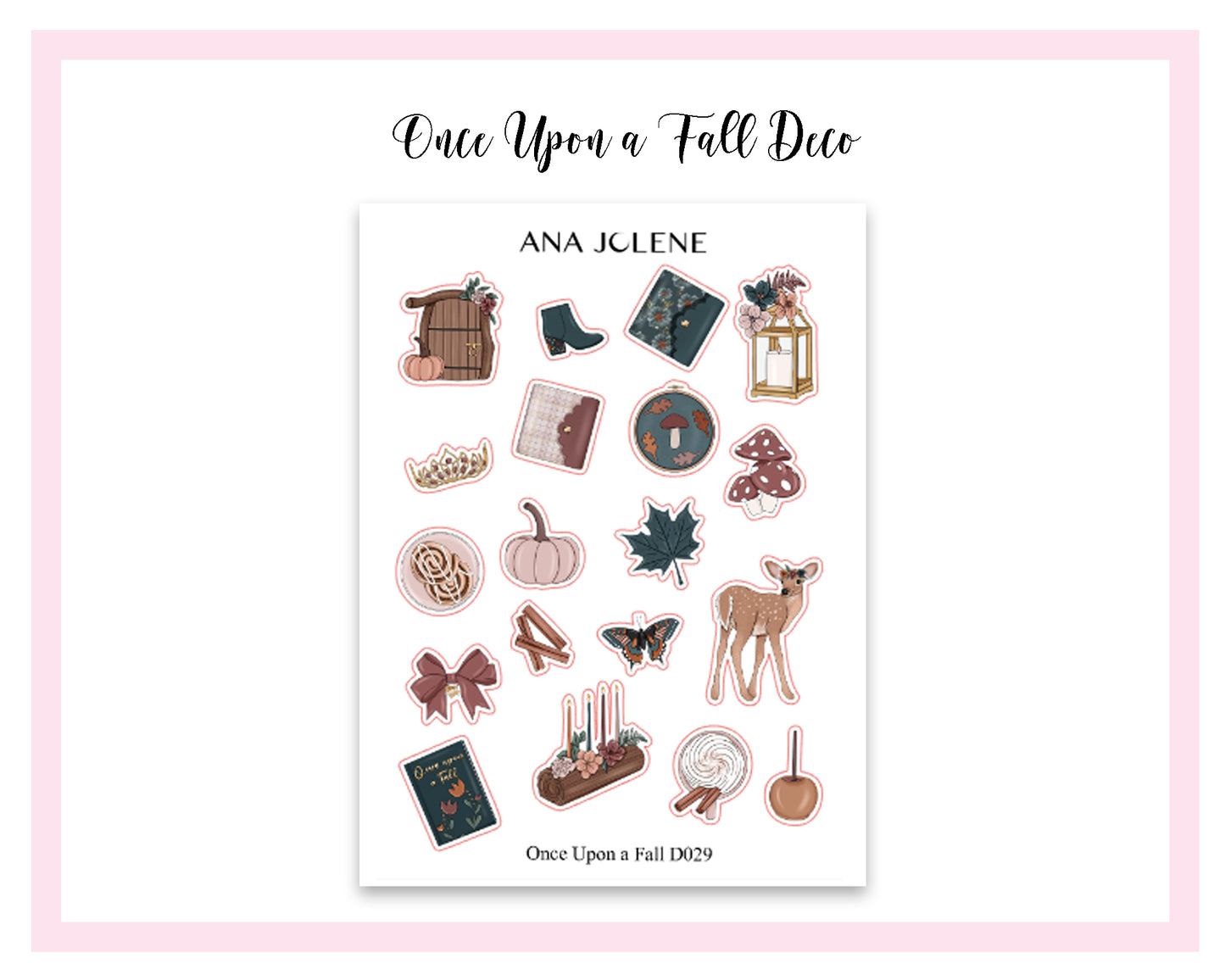 ONCE UPON A FALL EC A5 Monthly Planner Sticker Kit