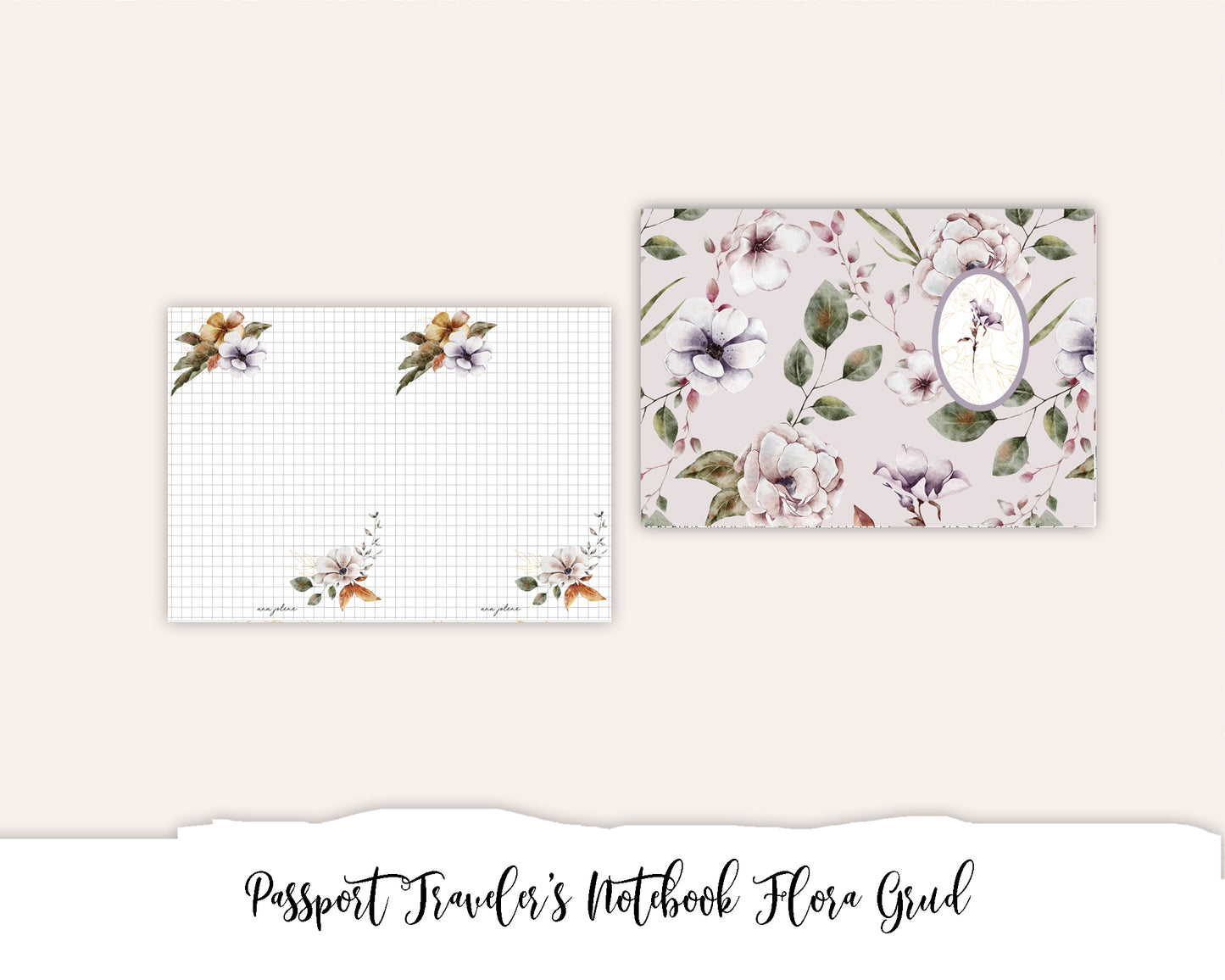 Passport Traveler's Notebook Printable - Flora Grid