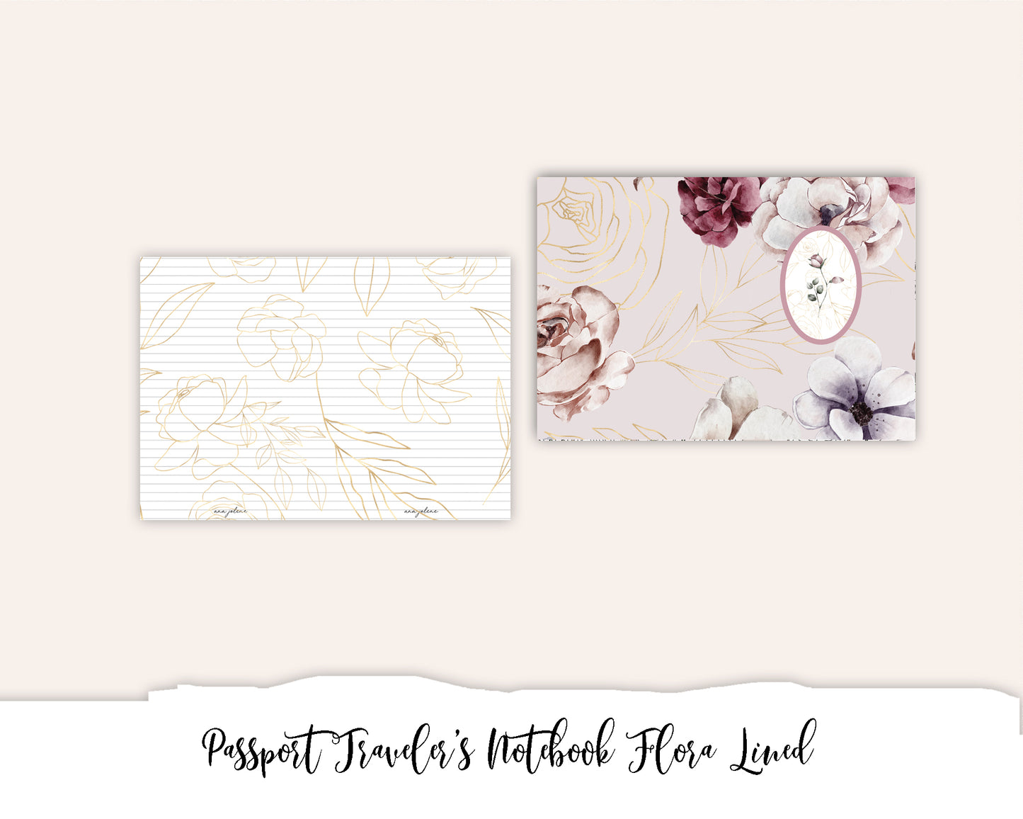 Passport Traveler's Notebook Printable - Flora Lined