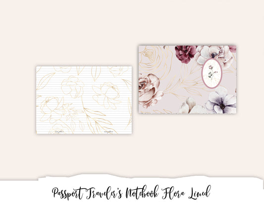 Passport Traveler's Notebook Printable - Flora Lined