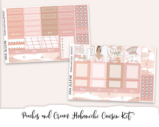 PEACHES AND CREAM Hobonichi Cousin Weekly Planner Sticker Kit