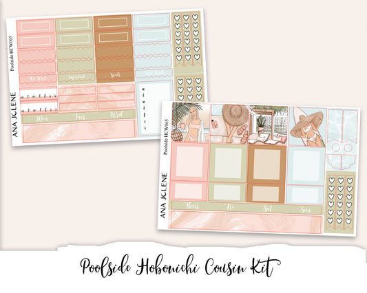 POOLSIDE Hobonichi Cousin Weekly Planner Sticker Kit