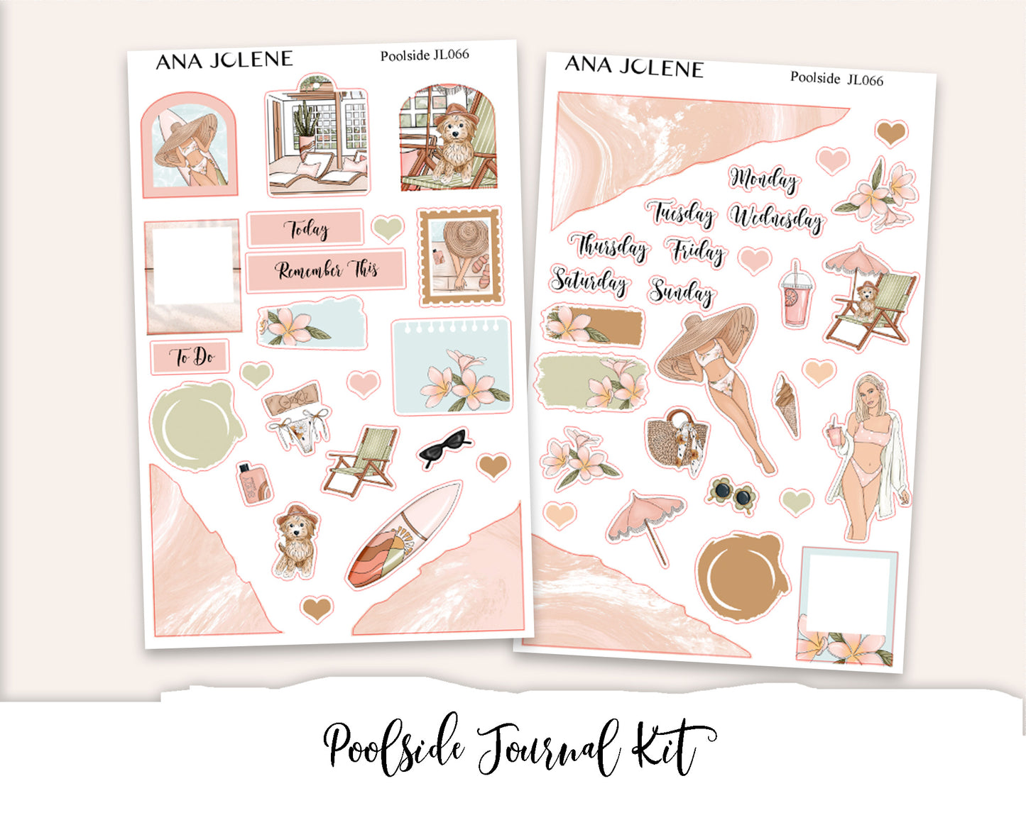 POOLSIDE Mini Journal Sticker Kit