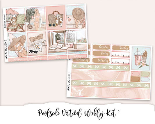 POOLSIDE Planner Sticker Kit (Vertical Weekly)