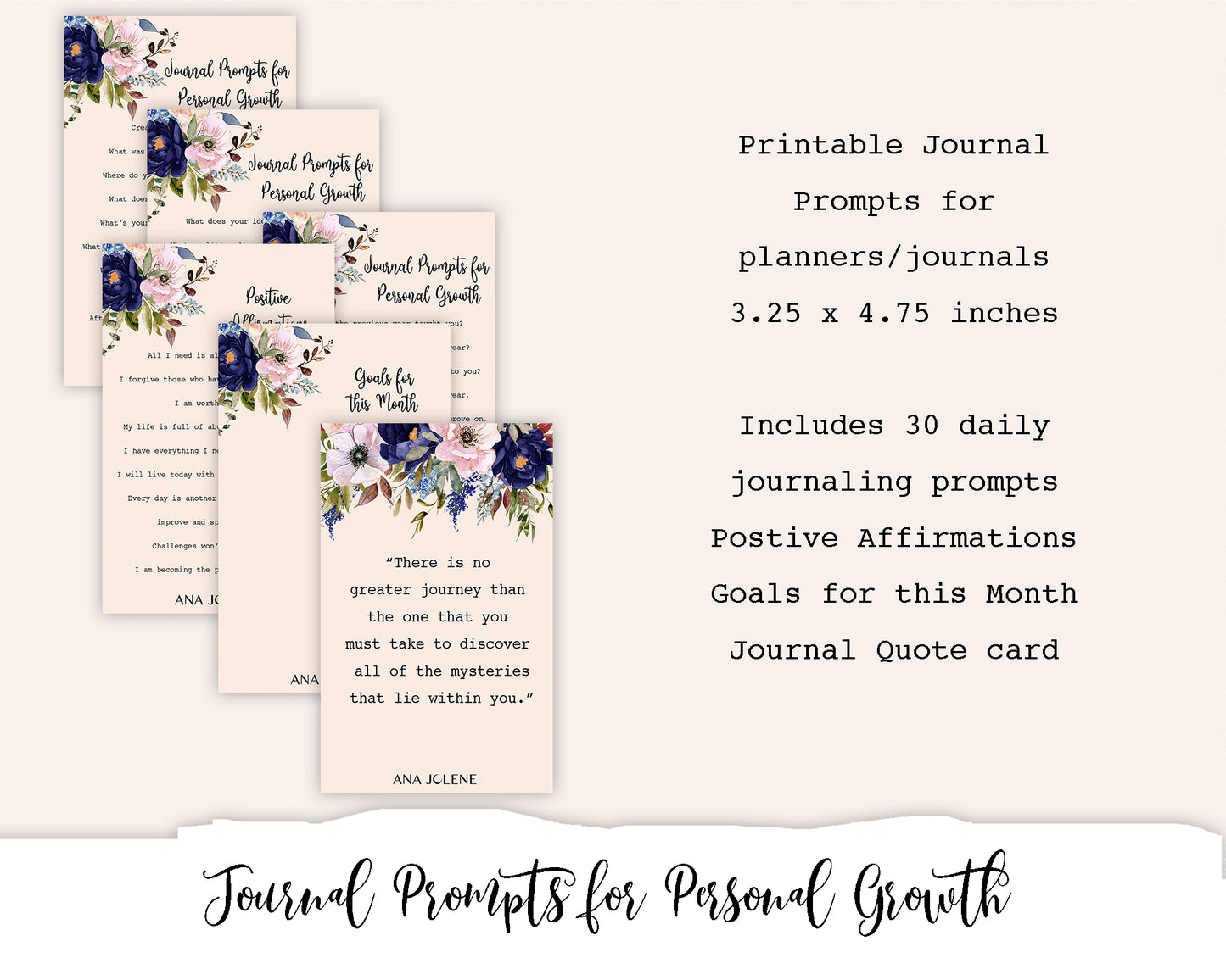 Journal Prompts for Personal Growth Printable