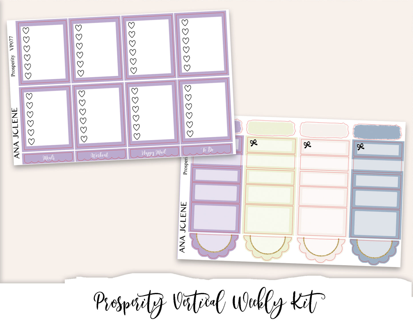 PROSPERITY Planner Sticker Kit (Vertical Weekly)