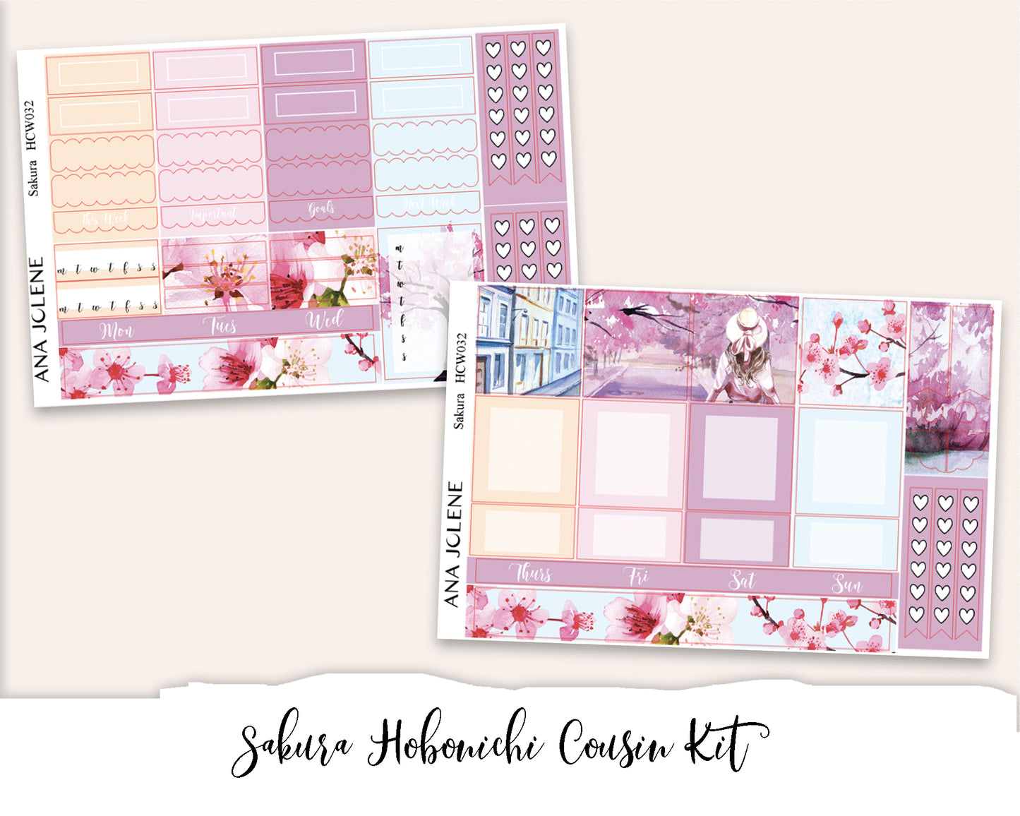 SAKURA Hobonichi Cousin Weekly Planner Sticker Kit