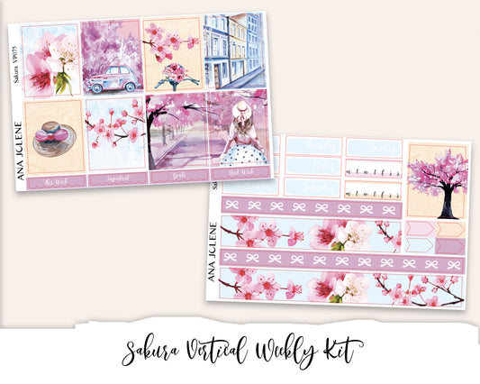 SAKURA Planner Sticker Kit (Vertical Weekly)