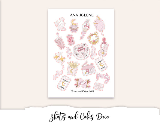 SKATES AND CAKES Deco Stickers