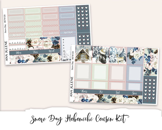 SNOW DAY Hobonichi Cousin Weekly Planner Sticker Kit