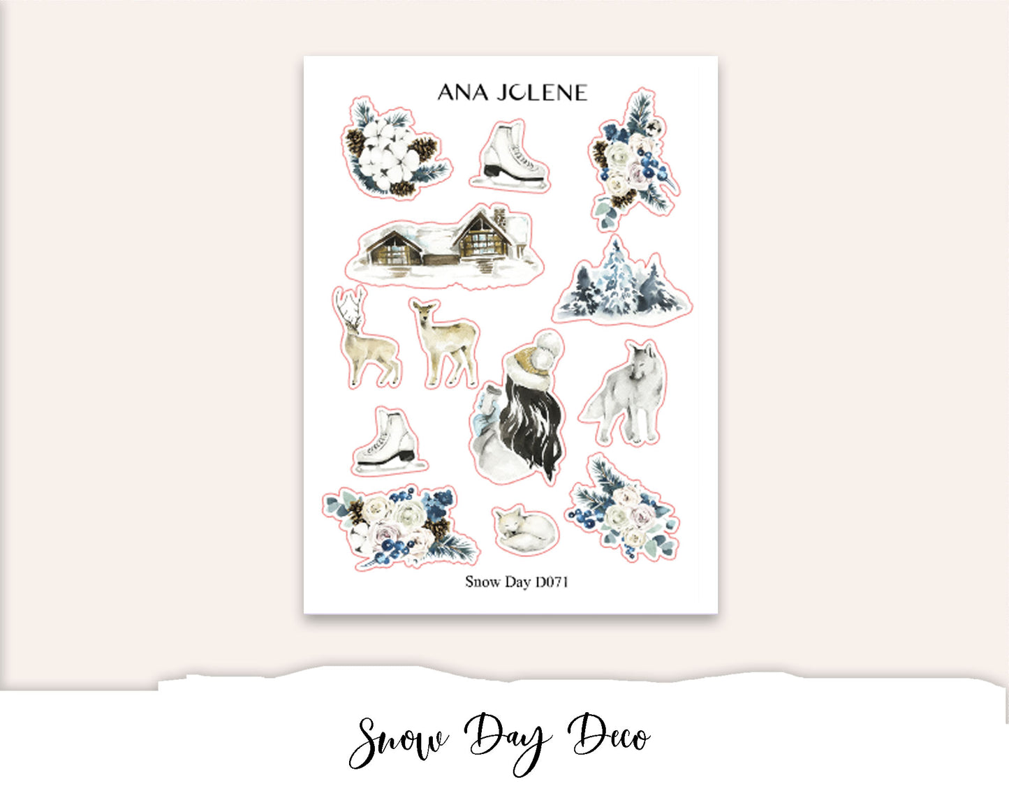 SNOW DAY Mini Journal Sticker Kit