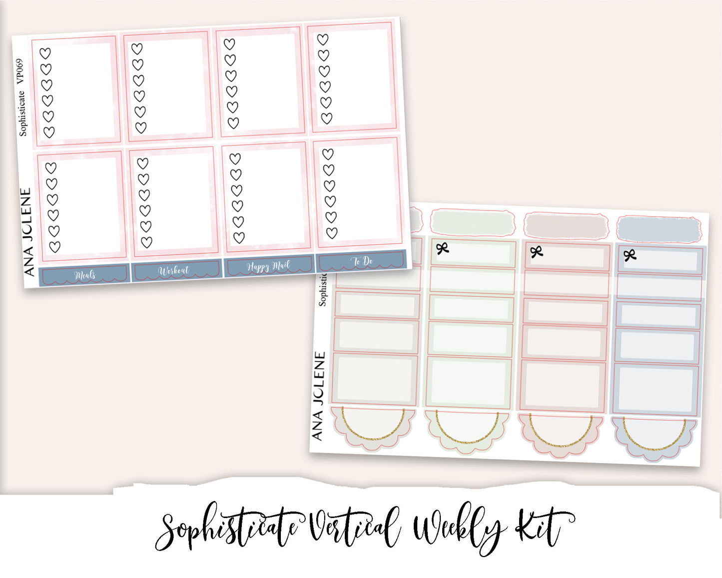 SOPHISTICATE Planner Sticker Kit (Vertical Weekly)