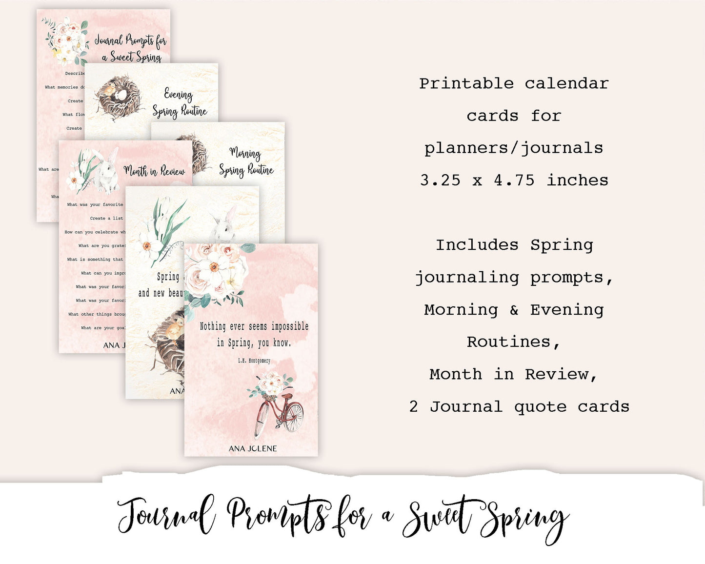 Journal Prompts for a Sweet Spring Printable